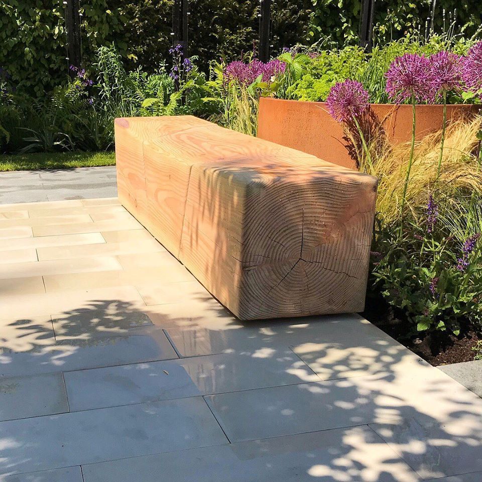 bespoke Douglas Fir garden bench