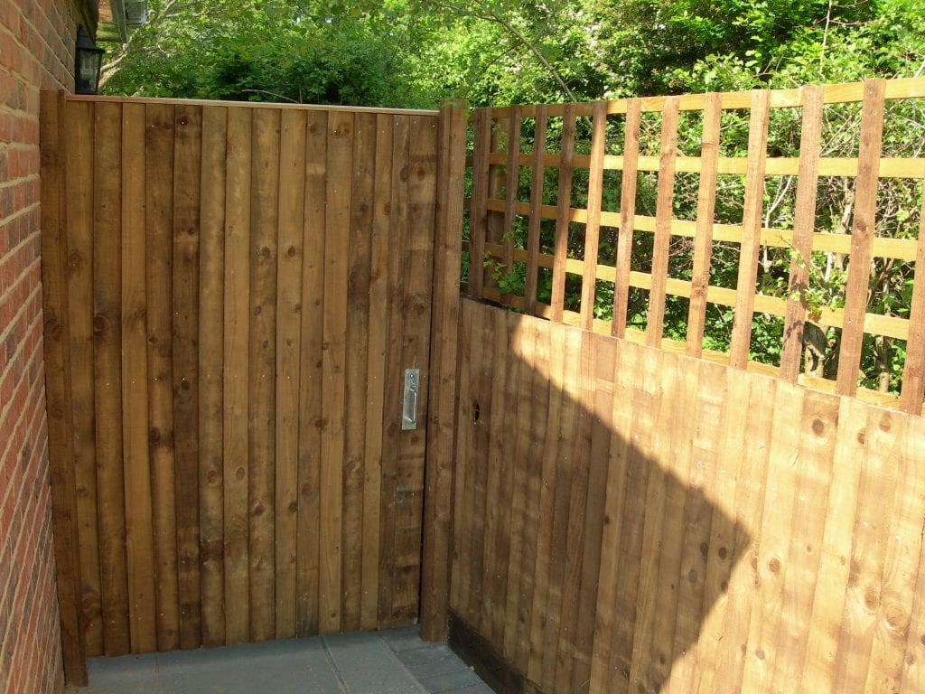 Close-boarded pedestrian softwood gate