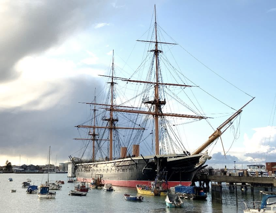 H.M.S Warrior in Portsmouth Historic Dockyard.