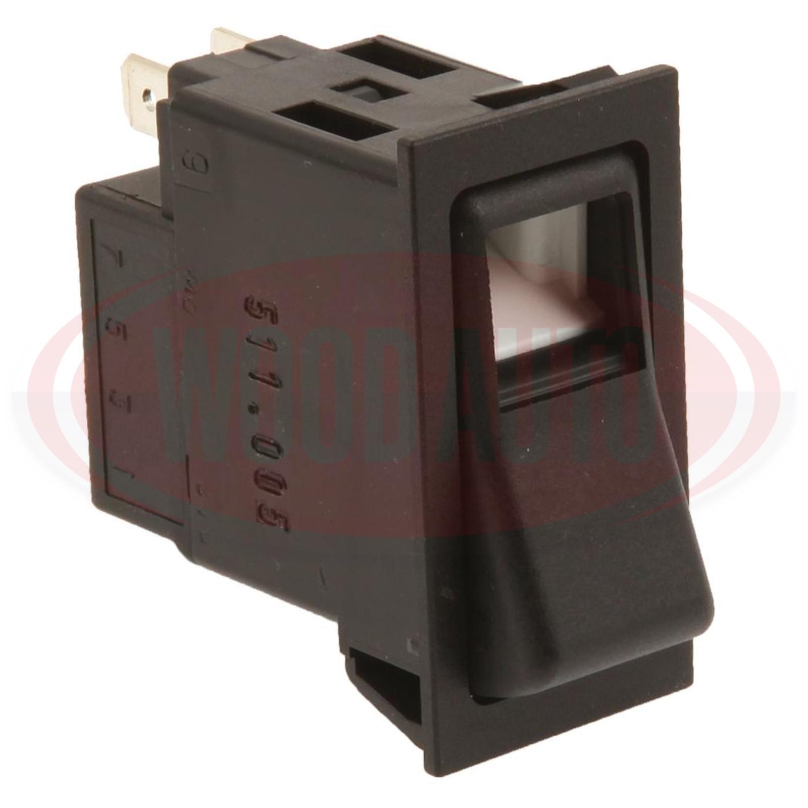 SW1203 SWF Rocker Switch ONOFF,Loc + Fun.12V
