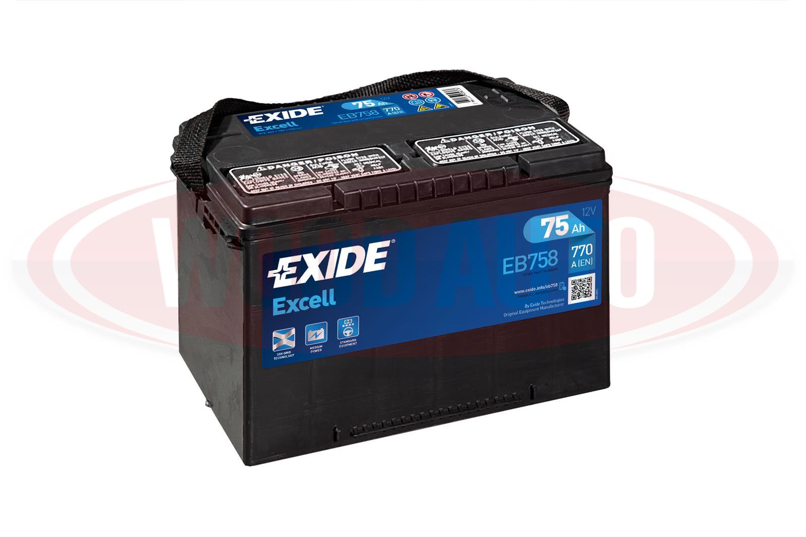 EXIEB758 Exide Excel Battery (WG78SE)