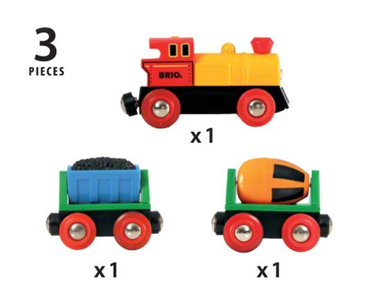 Brio Battery Operated Action Train 33319 With Headlight For Wooden Train Set 33319