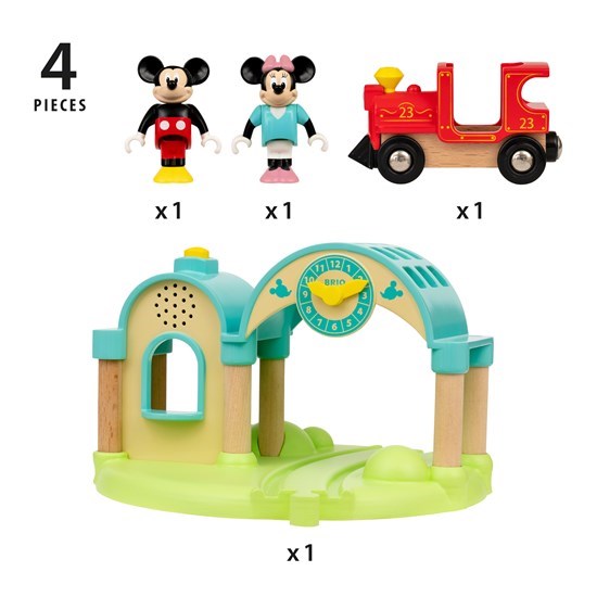 mickey mouse wooden train set