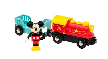 mickey mouse wooden train set
