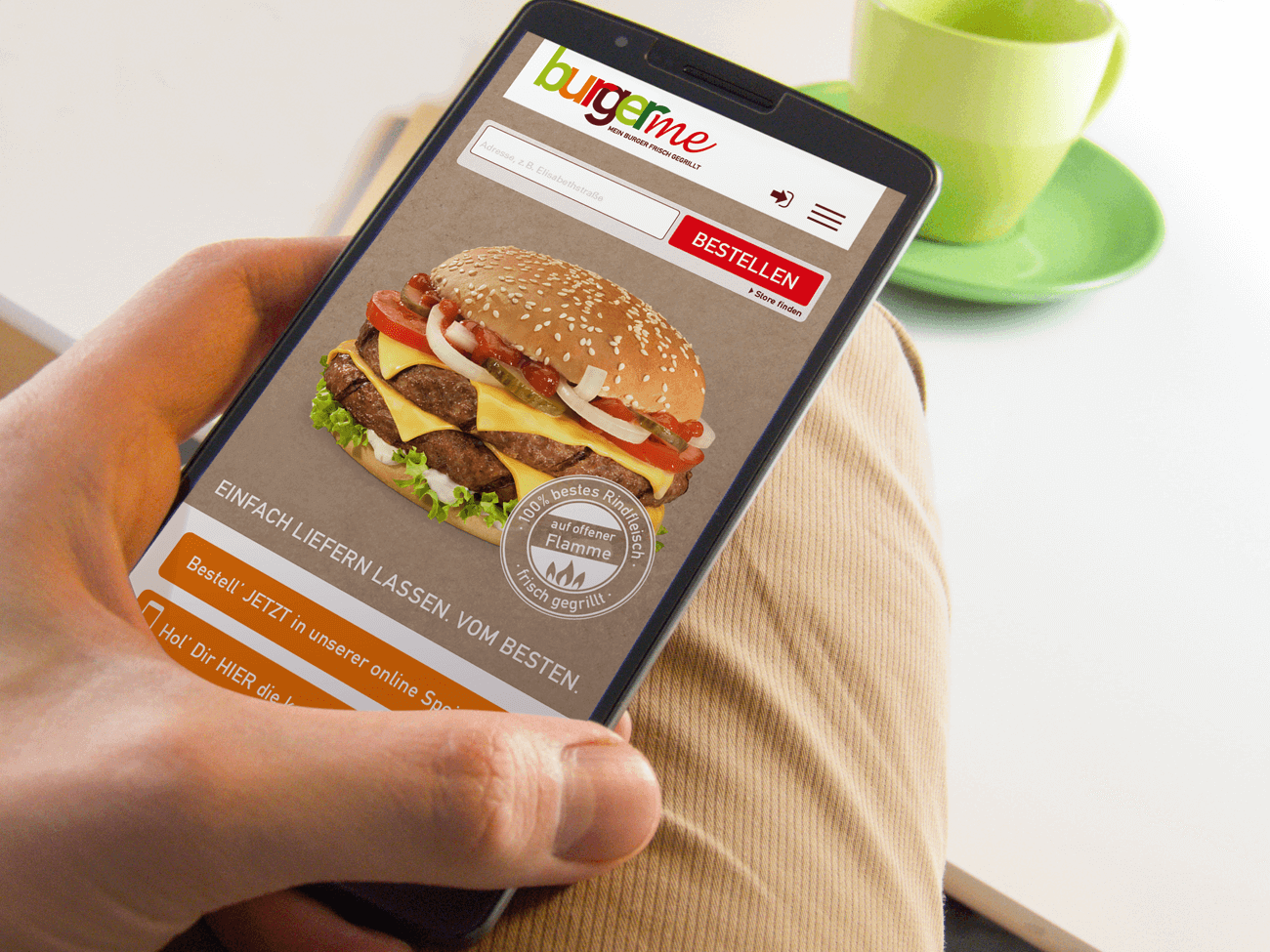Burgerme mobil mit App bestellen
