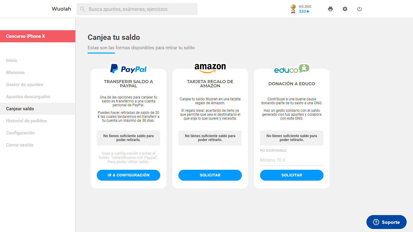 Métodos de ingreso