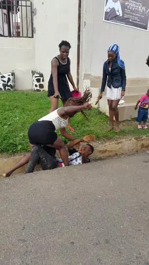 Ladies beat up man in Akure
