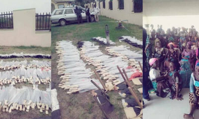 Image result for Abia lawmaker gift constituents hoes and cutlasses