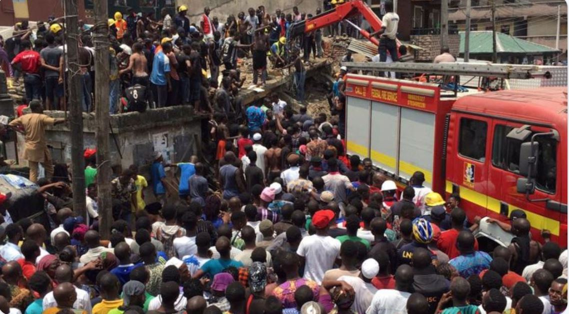 Image result for #LagosBuildingCollapse