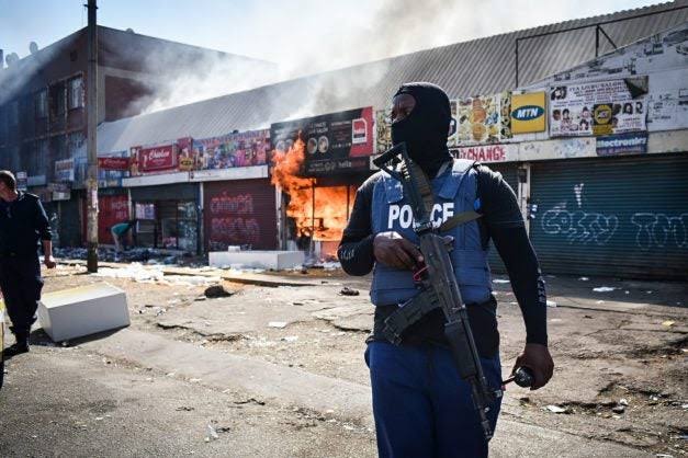 South African police xenophobic attacks