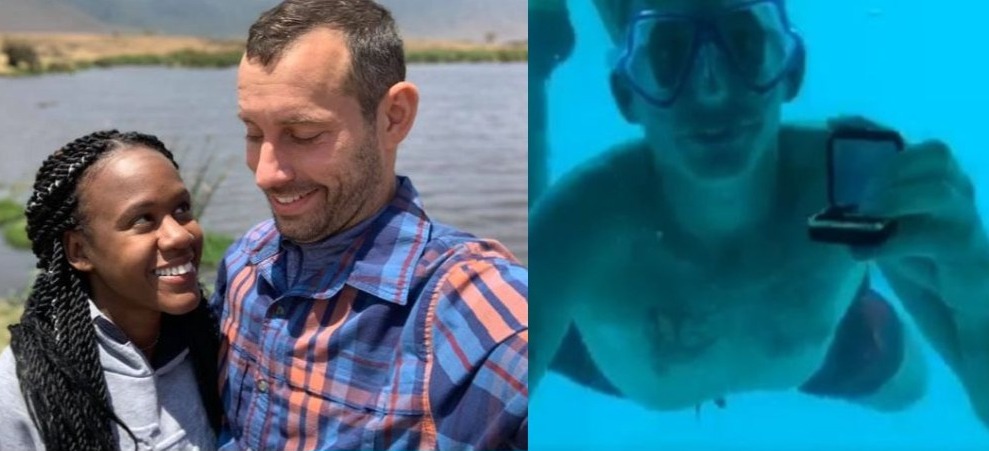 man underwater