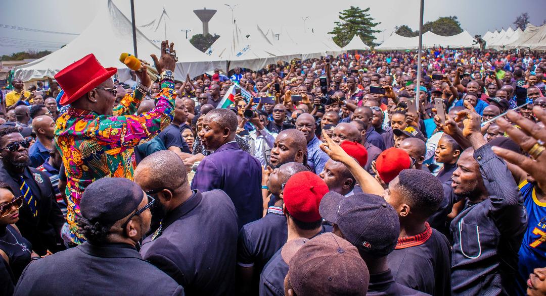 Image result for ‘My father told me supreme court makes mistakes’ — Charly Boy leads protest against Ihedioha’s sack