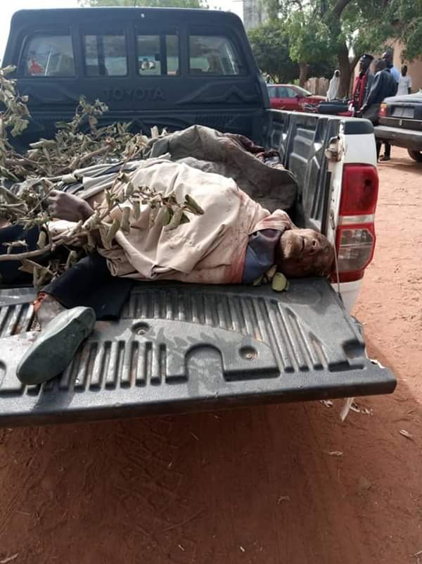 Some of the victims inside a police van
