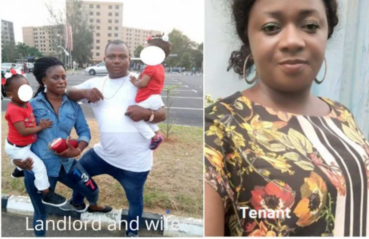 Lagos: Landlord and wife arrested after tearing tenant’s face over unpaid bills (photo)