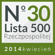 30 miejsce na w rankingu 'Lista 500'