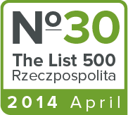 30 miejsce na w rankingu 'Lista 500'