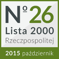 27 miejsce na 'Liście 2000' 2015