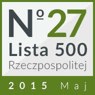 27 miejsce na 'Liście 500' 2015