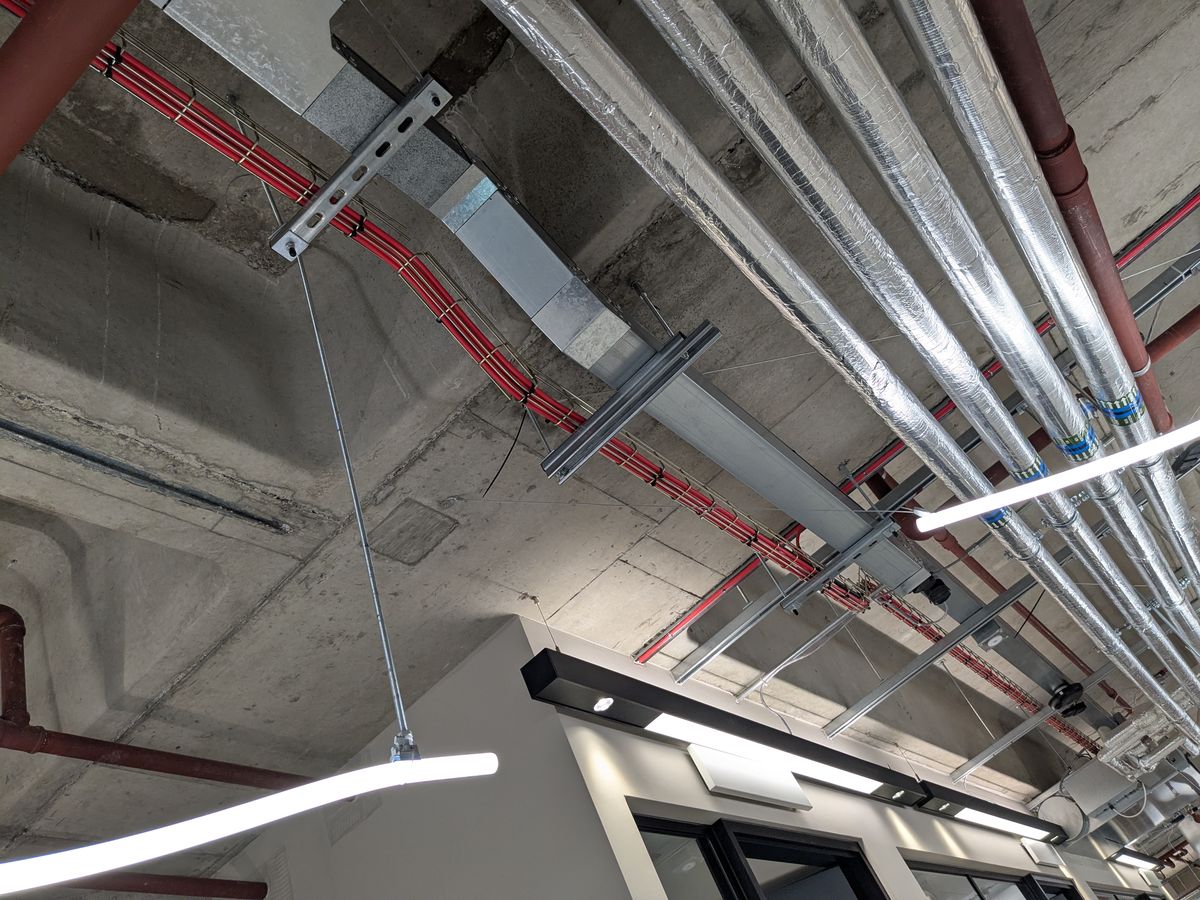 Industrial ceiling — cold machinery of conspiracy