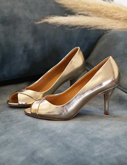 escarpin gold