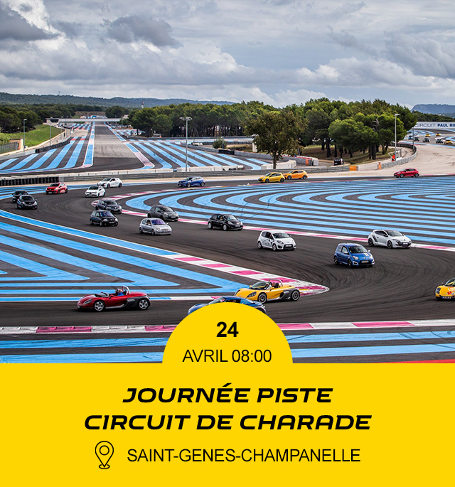 Journée Piste - Circuit de Charade, le 24/04/2021 08:00, à Saint-Genes-Champanelle