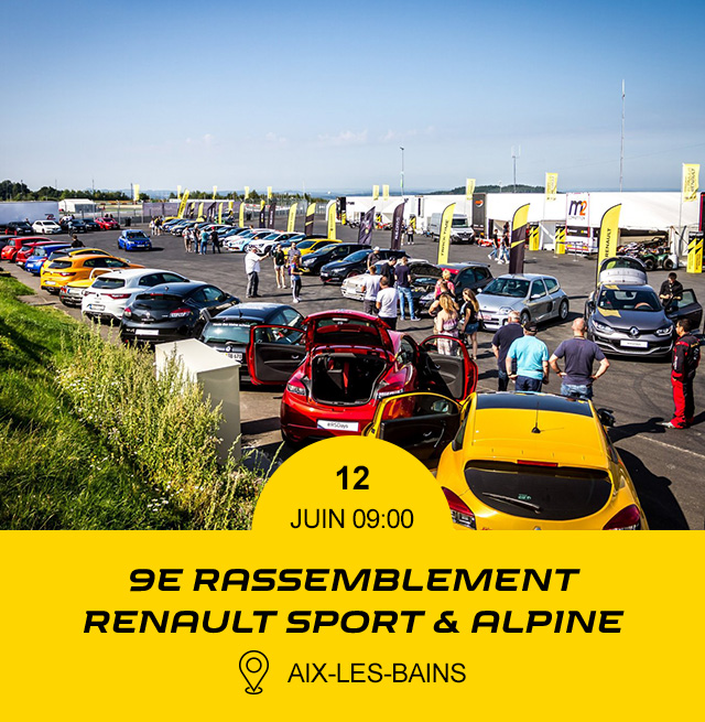 9ème rassemblement Renault Sport & Alpine, le 12/06/2021 09:00, à Aix-Les-Bains