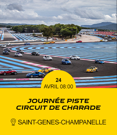 Journée Piste - Circuit de Charade, le 24/04/2021 08:00, à Saint-Genes-Champanelle
