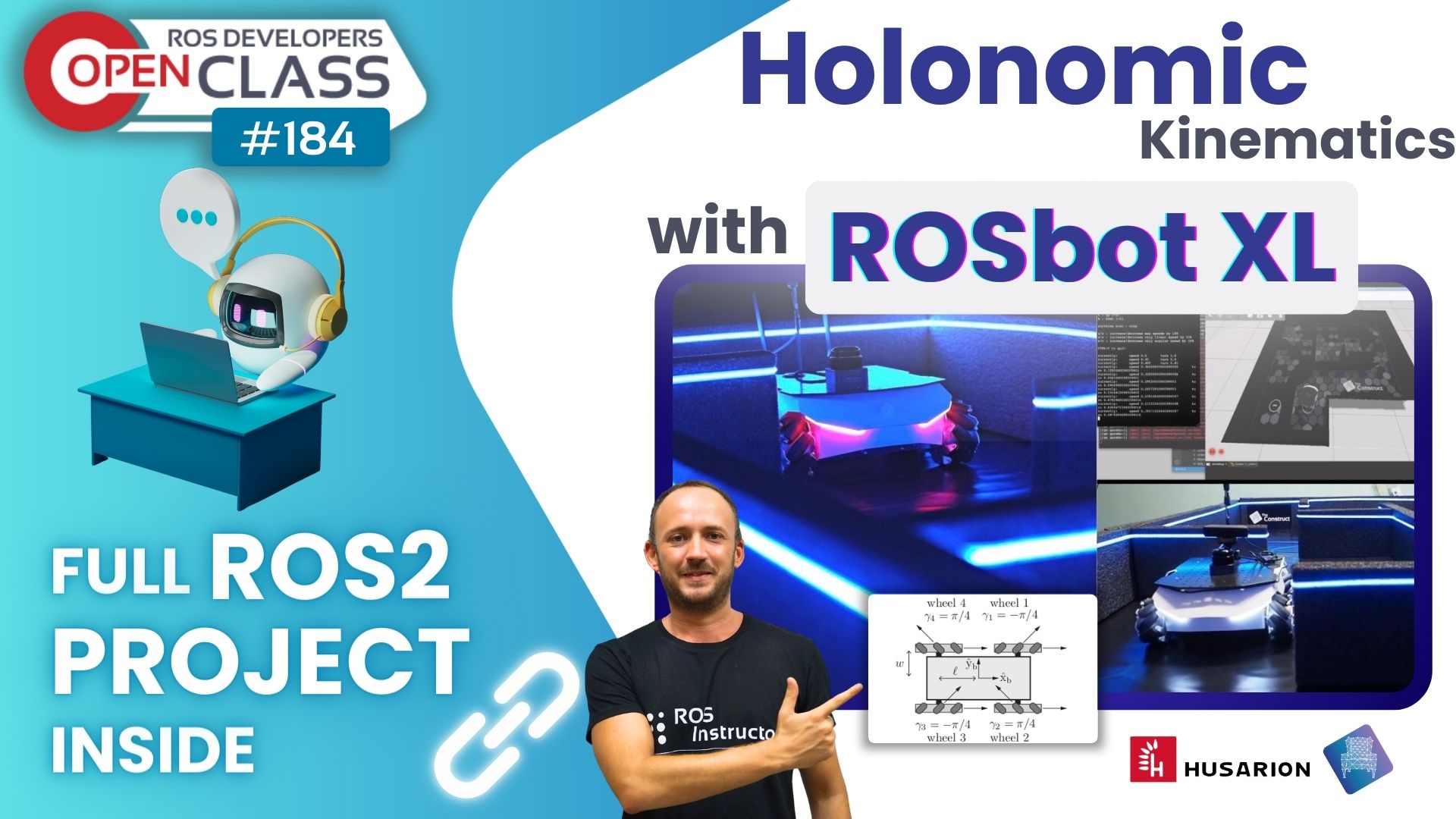 Open Class: Learn Holonomic Kinematics with ROSbot XL