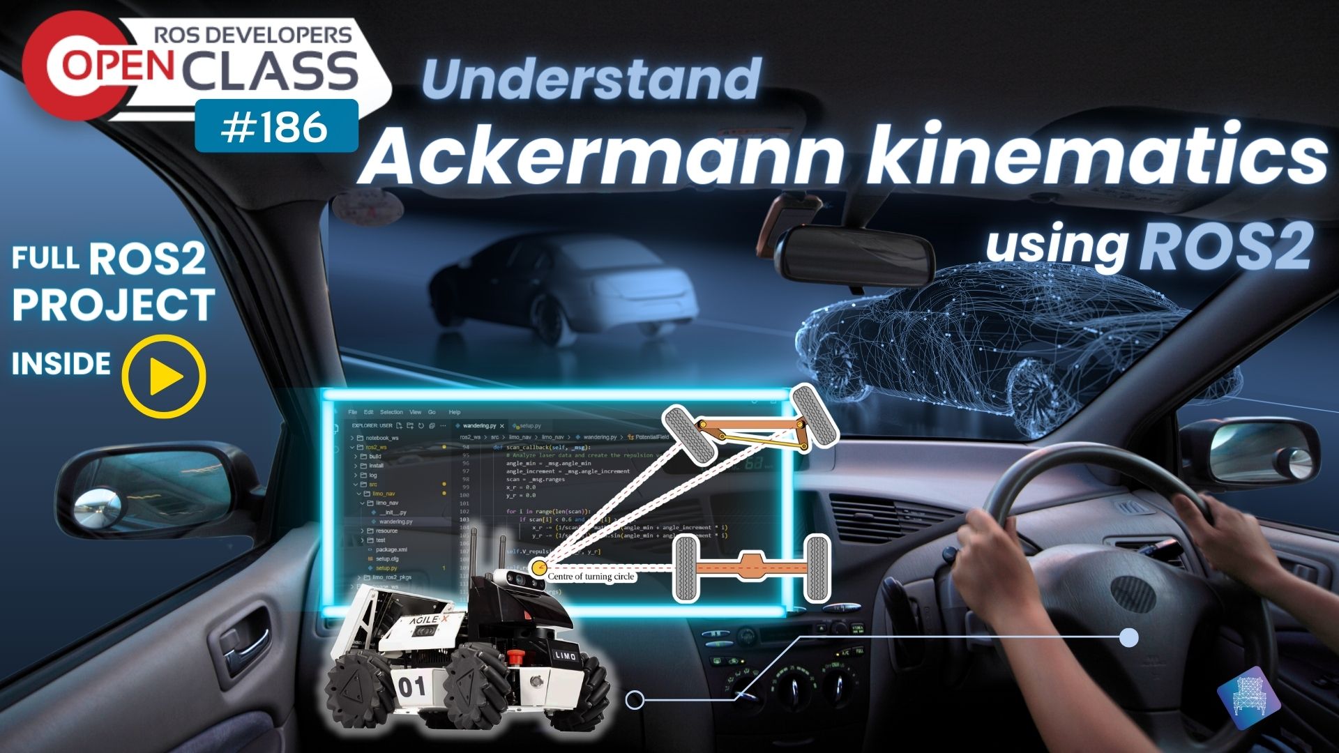 Open Class: Understand Ackermann Kinematics in ROS2 with LIMO Robot