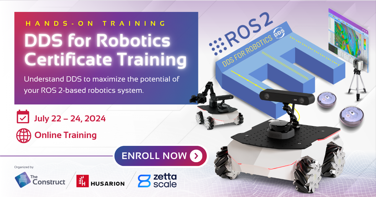 Open Class: DDS for Robotics certificate training (2DDS2024)