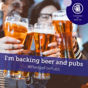 I'm backing beer and pubs BLUE Facebook