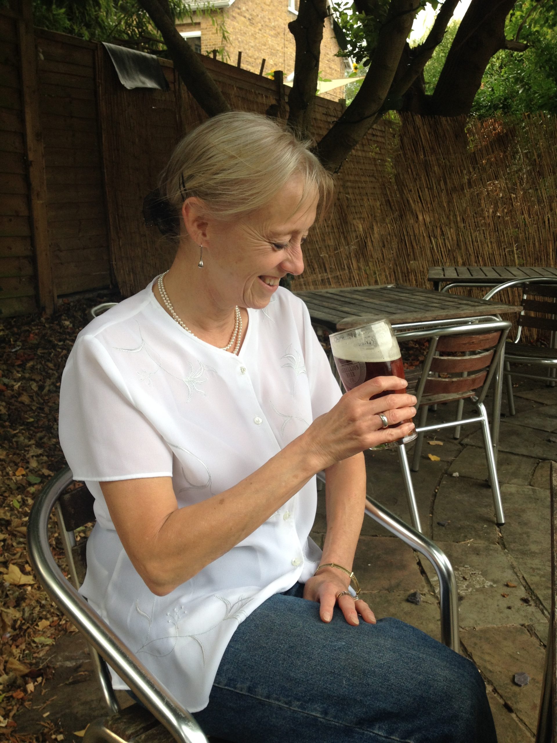 christine cryne with beer2