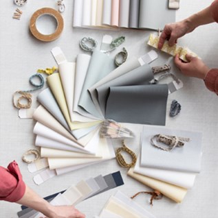 decorating a roller blind with pulls braids and trimmings