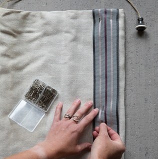 adding a trim to a curtain