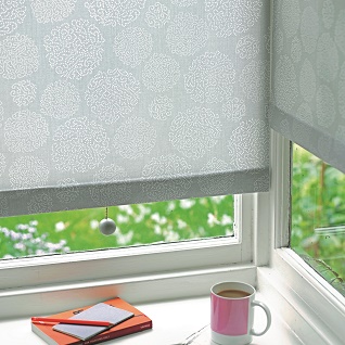 asha grey roller blind print by melanie