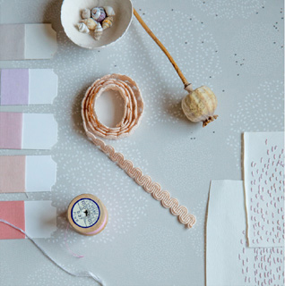 asha pink asha pink roller blind fabric in moodboard