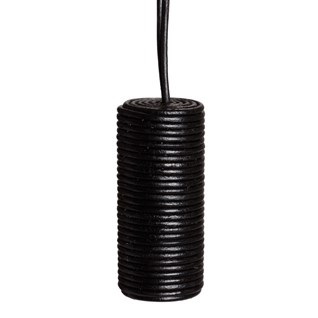 black leather bathroom light pull