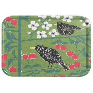 cherry orchard wood laminated tray