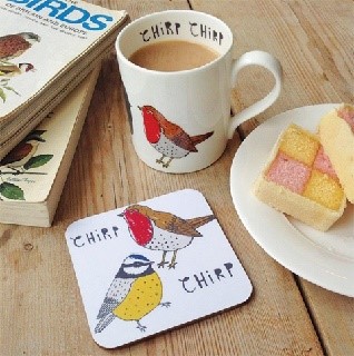 chirp bird mug and coaster gift set