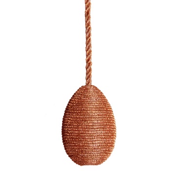 glitter egg window roller blind pull in copper