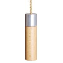 natural wood alvo light pull with silver ali cap