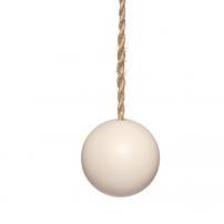 dorset cream matte light pull with jute cord