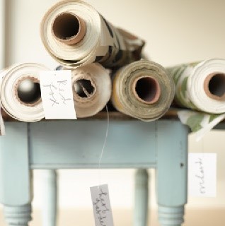 rolls of fabric by the metre
