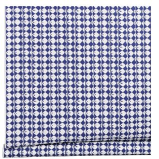 frisco vibrant blue scandi cotton print design