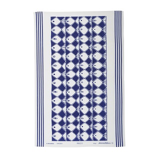 frisco Scandinavian blue tea towel kitchen print
