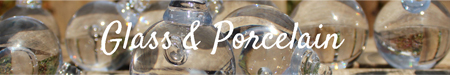 glass & porcelain banner image with words