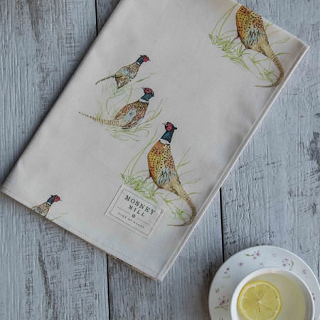 mosney mill pheasant tea towel