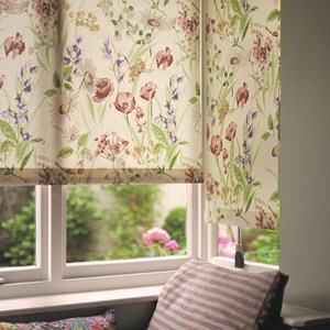 hedgerow printed roller blind fabric