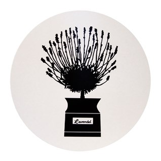 herb garden heat proof mat in black & white