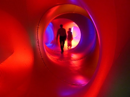 red luminarium tunnel